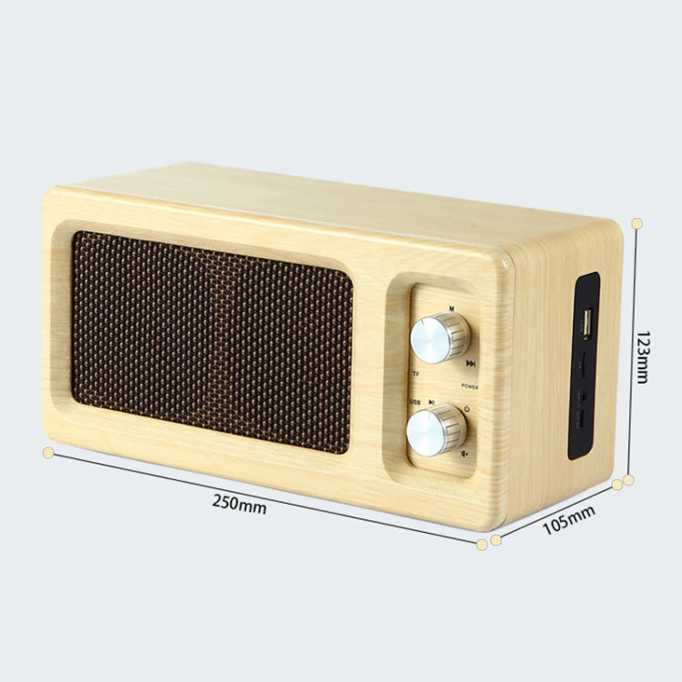 D60 Subwoofer Wooden Bluetooth 4.2 Speaker, Support TF Card & 3.5mm AUX & U Disk Play(Yellow) - Desktop Speaker by PMC Jewellery | Online Shopping South Africa | PMC Jewellery | Buy Now Pay Later Mobicred