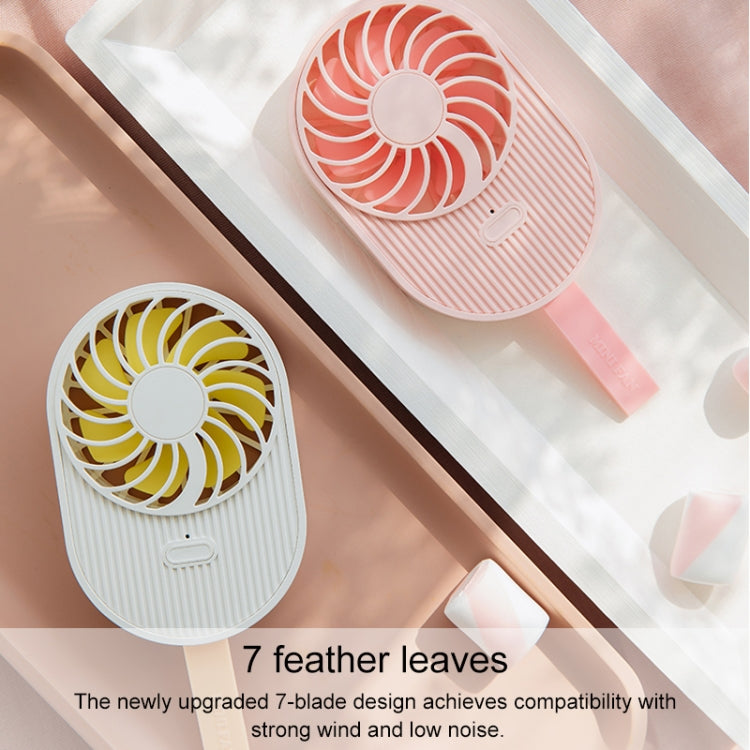 LLD-17 0.7-1.2W Ice Cream Shape Portable 2 Speed Control USB Charging Handheld Fan with Lanyard (Green) - Electric Fans by PMC TechLife | Online Shopping South Africa | PMC TechLife | Buy Now Pay Later Mobicred