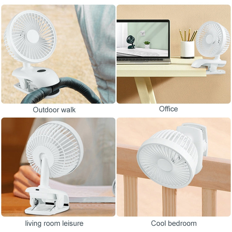 F601 Multifunctional Clip-on Electric Fan with LED Display (Blue) - Electric Fans by PMC TechLife | Online Shopping South Africa | PMC TechLife | Buy Now Pay Later Mobicred