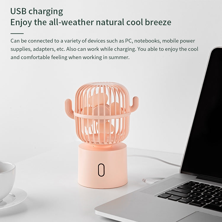 F6 Cactus Portable Mini Fan USB Shaking Head Handheld Desk Electric Fan (Green) - Electric Fans by PMC Jewellery | Online Shopping South Africa | PMC Jewellery | Buy Now Pay Later Mobicred