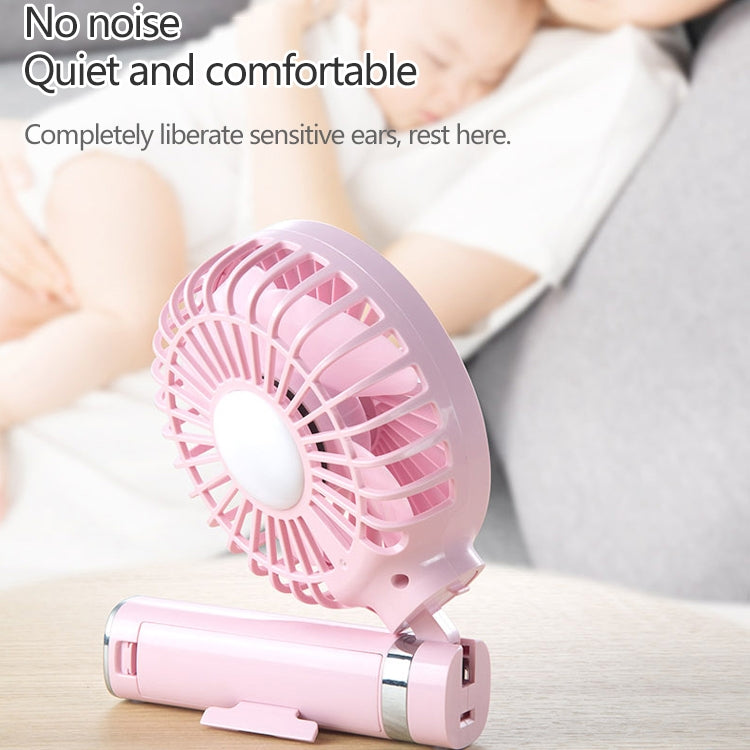 S2 Portable Foldable Handheld Electric Fan, with 3 Speed Control & Night Light (Purple) - Electric Fans by PMC Jewellery | Online Shopping South Africa | PMC Jewellery | Buy Now Pay Later Mobicred