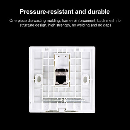 CAT.6 Shielded Pass-through Network Module, Dual Ports Panel + Shielded Pass-through + TV Socket (White) - Lan Cable and Tools by PMC Jewellery | Online Shopping South Africa | PMC Jewellery | Buy Now Pay Later Mobicred