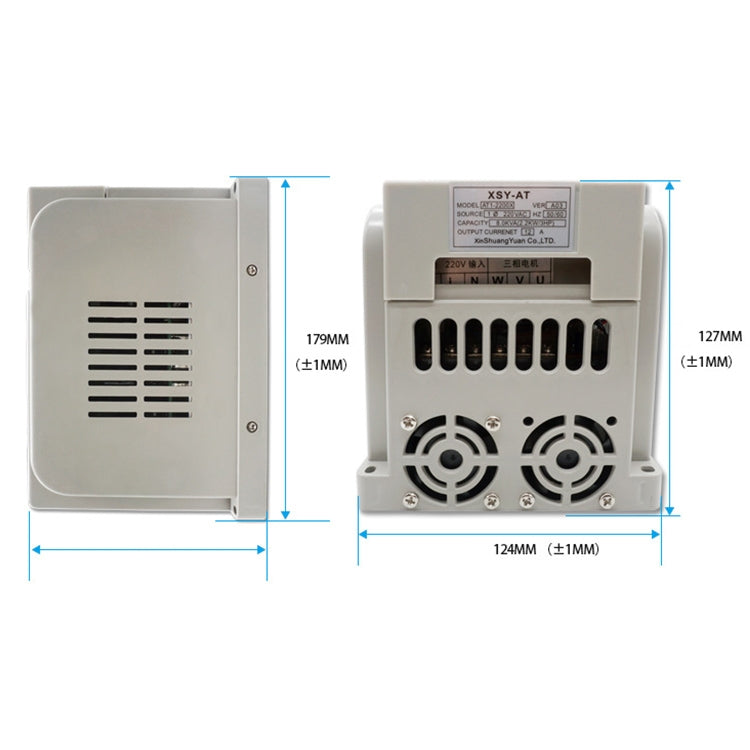 AT1-04K0X 4KW 220V Single-phase Input Three-phase Output Inverter - Relays by PMC TechLife | Online Shopping South Africa | PMC TechLife | Buy Now Pay Later Mobicred