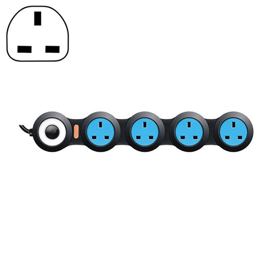 Charging Plug-in Wiring Board Creative Rotary Towline Board 13A Deformed Socket, UK Plug, 4-Bit Socket(Black) - Extension Socket by PMC Jewellery | Online Shopping South Africa | PMC Jewellery | Buy Now Pay Later Mobicred