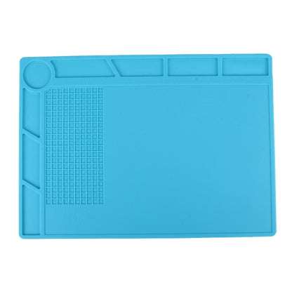 Maintenance Platform High Temperature Heat-resistant Repair Insulation Pad Silicone Mats with Screws Position, Size: 35cm x 25cm(Blue) - Working Mat by PMC Jewellery | Online Shopping South Africa | PMC Jewellery | Buy Now Pay Later Mobicred