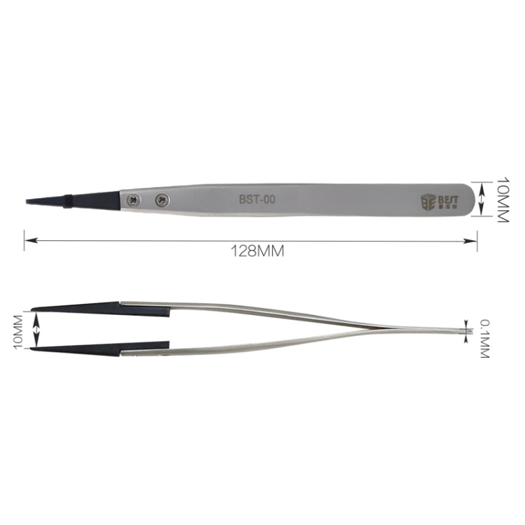 BEST BST-00 Straight Head Tweezers for Mobile Phone / Computer Repair - Tweezers by BEST | Online Shopping South Africa | PMC Jewellery | Buy Now Pay Later Mobicred