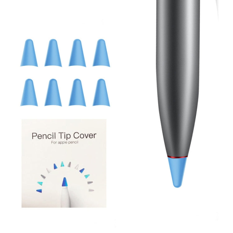 8 PCS Non-slip Mute Wear-resistant Nib Cover for M-pencil Lite (Dark Blue) - Pencil Accessories by PMC Jewellery | Online Shopping South Africa | PMC Jewellery | Buy Now Pay Later Mobicred