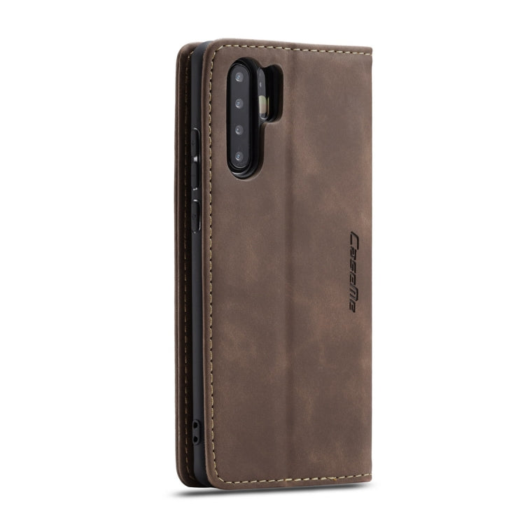 CaseMe-013 Multifunctional Retro Frosted Horizontal Flip Leather Case for Huawei P30 Pro, with Card Slot & Holder & Wallet (Coffee) - Huawei Cases by CaseMe | Online Shopping South Africa | PMC Jewellery