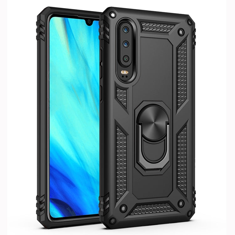 Armor Shockproof TPU + PC Protective Case for Huawei P30, with 360 Degree Rotation Holder (Black) - Huawei Cases by PMC TechLife | Online Shopping South Africa | PMC TechLife