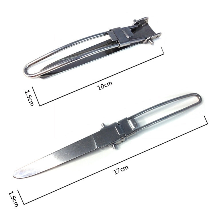 Three-Piece Stainless Steel Foldable Outdoor Cutlery - Cookwares & Tablewares by PMC TechLife | Online Shopping South Africa | PMC TechLife | Buy Now Pay Later Mobicred