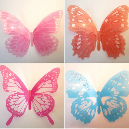 12pcs / Set Home Decoration Originality PVC 3D Butterfly Wall Paste - Ornaments by PMC Jewellery | Online Shopping South Africa | PMC Jewellery | Buy Now Pay Later Mobicred