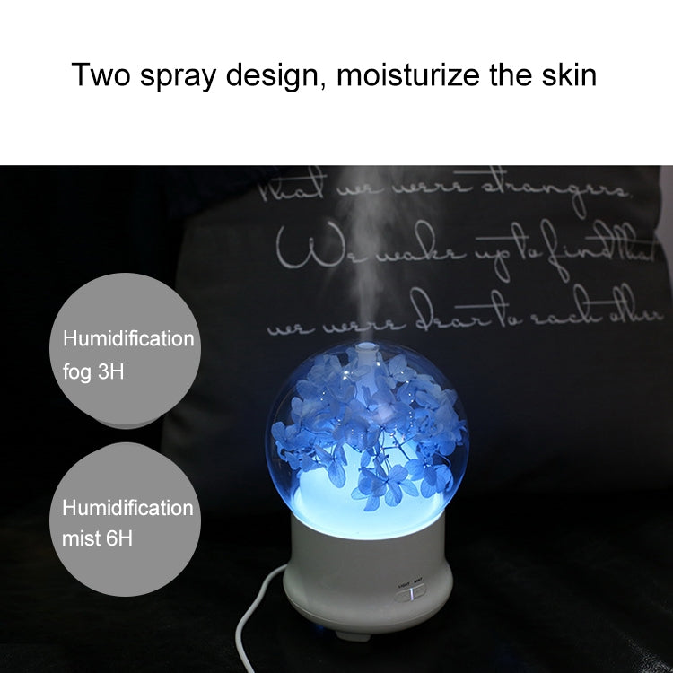 ML-824 100ML Gypsophila Flowers Aromatherapy Diffuser Air Humidifier with Colorful LED Light for Office / Home(Blue) - Air Purifiers & Accessories by PMC Jewellery | Online Shopping South Africa | PMC Jewellery | Buy Now Pay Later Mobicred