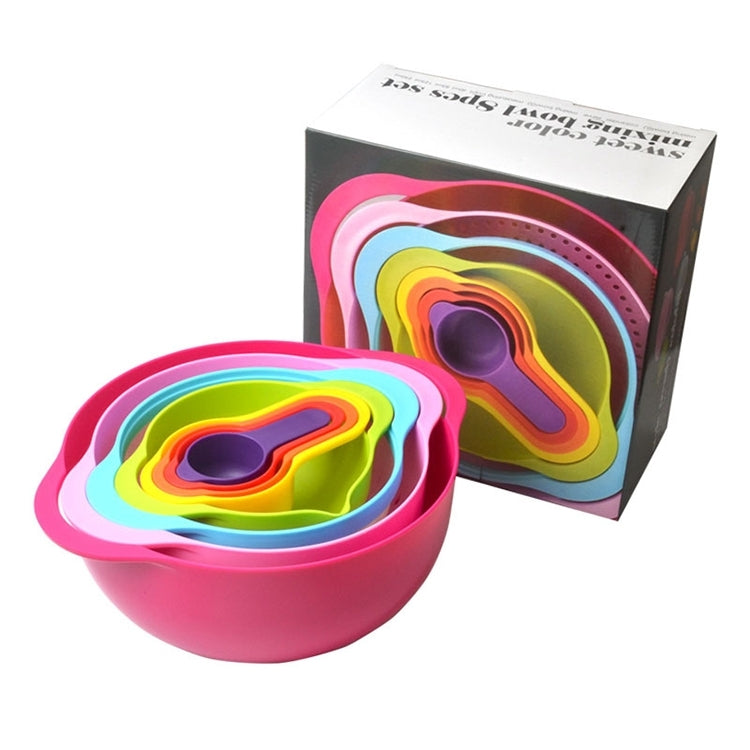 8 Pieces Set Creative Rainbow Salad Bowl Measuring Cup Measuring Spoon Kitchen Tools - Gadgets by PMC Jewellery | Online Shopping South Africa | PMC Jewellery | Buy Now Pay Later Mobicred