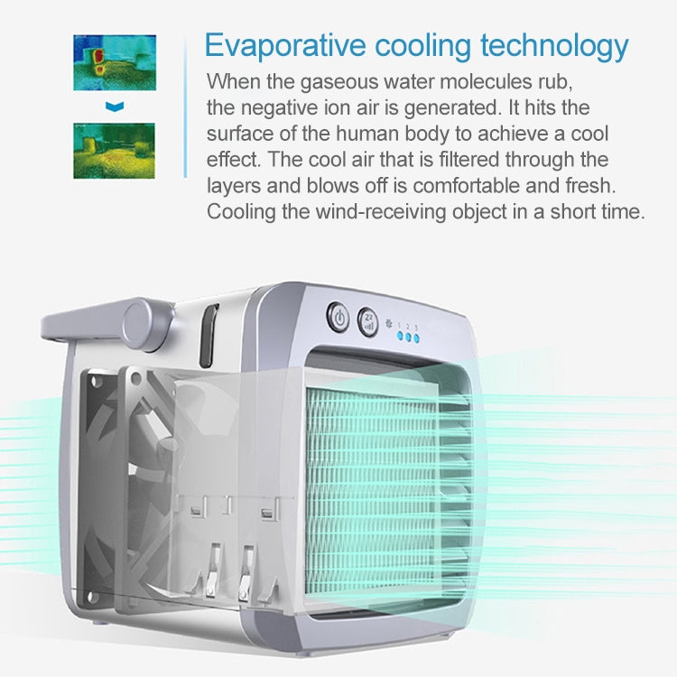 Mini Portable Household USB Refrigeration Air Conditioning Fan Air Cooler - Electric Fans by PMC TechLife | Online Shopping South Africa | PMC TechLife | Buy Now Pay Later Mobicred