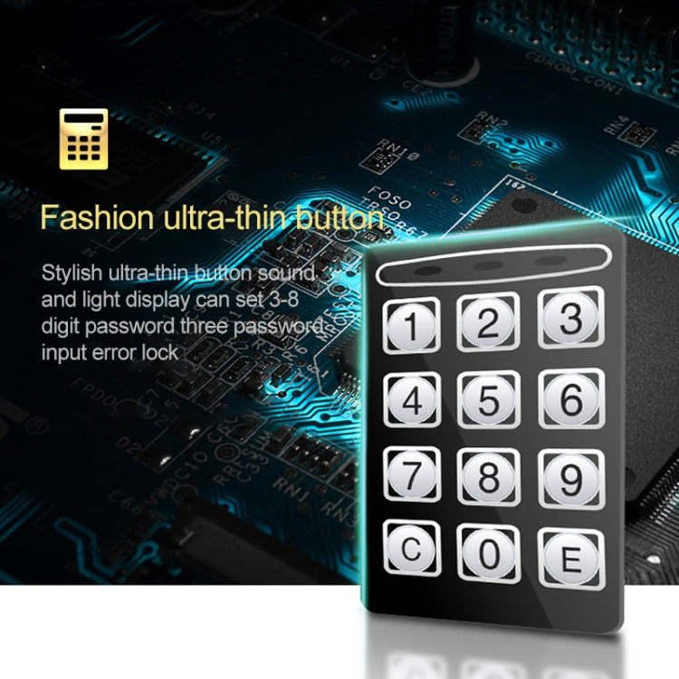 17E Home Mini Electronic Security Lock Box Wall Cabinet Safety Box with Coin-operated Function(Obsidian Black) - free shipping - PMc TechLife - Order now!