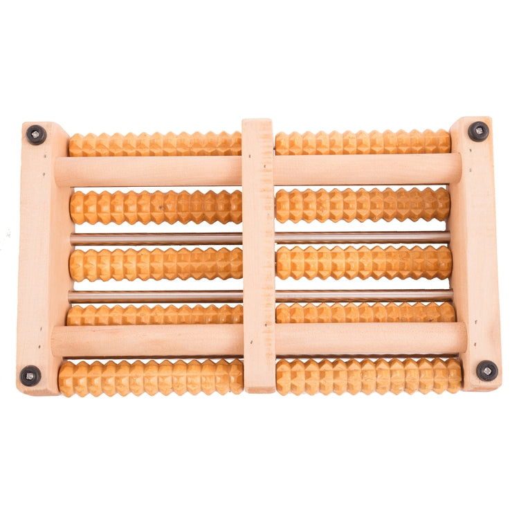 Thickened Large Non-slip Five-row Solid Wood Roller Foot Massager - free shipping - PMC TechLife - Order now!