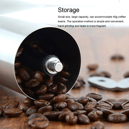 Portable Conical Burr Mill Manual Stainless Steel Hand Crank Coffee Bean Grinder, Capacity: 40g - Coffee Tools by PMC Jewellery | Online Shopping South Africa | PMC Jewellery | Buy Now Pay Later Mobicred