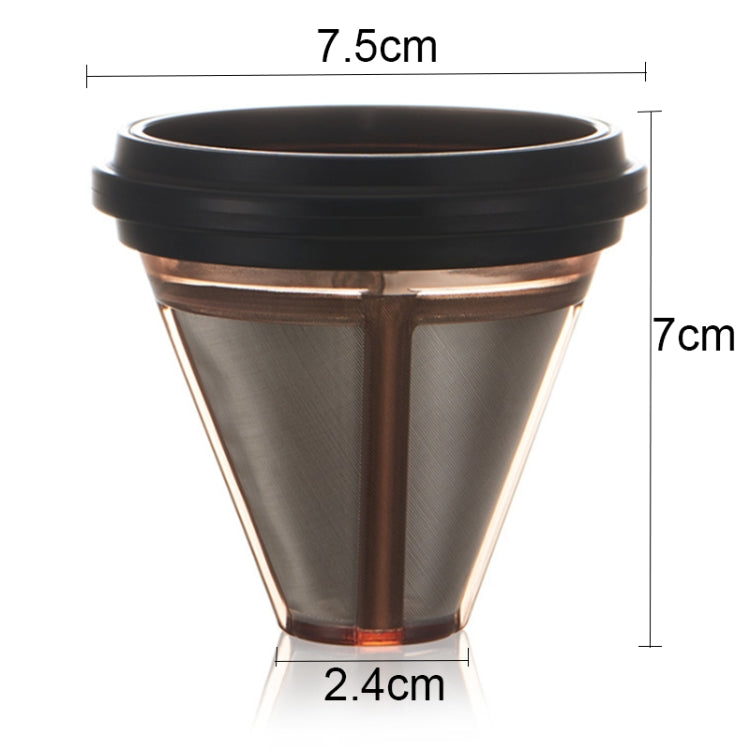 Stainless Steel Cone Shaped Pour Over Coffee Dripper with Double Layered Filter - Coffee Tools by PMC Jewellery | Online Shopping South Africa | PMC Jewellery | Buy Now Pay Later Mobicred