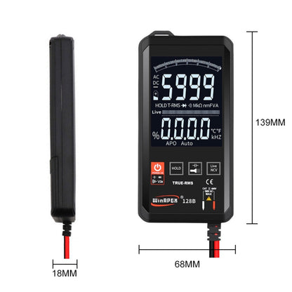 HY128B Reverse Display Screen Ultra-thin Touch Smart Digital Multimeter Fully Automatic High Precision True Effective Value Multimeter - Digital Multimeter by PMC Jewellery | Online Shopping South Africa | PMC Jewellery | Buy Now Pay Later Mobicred