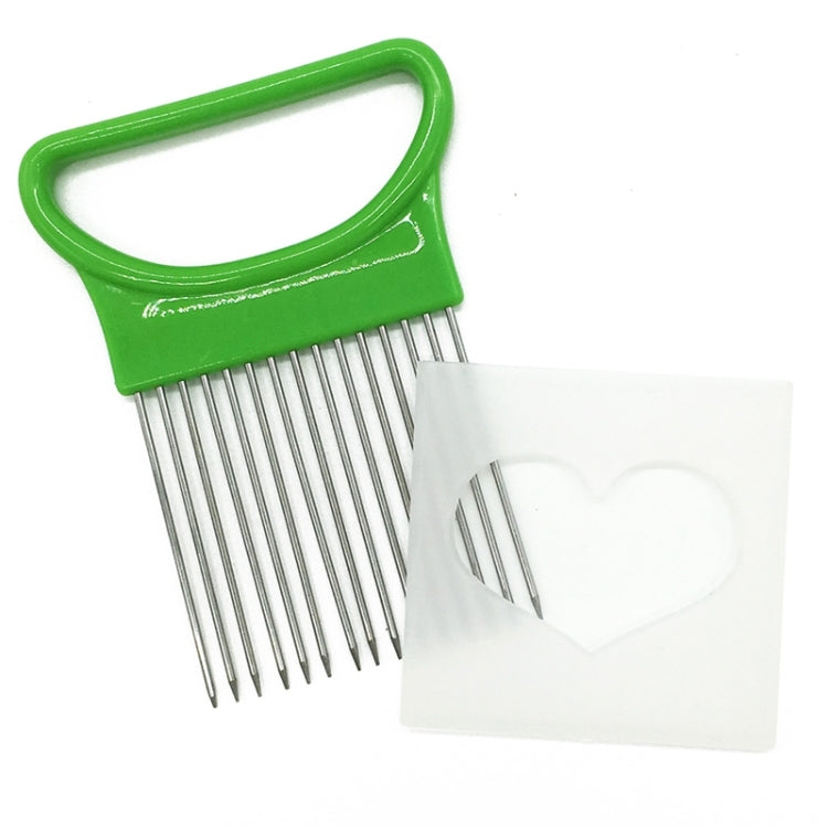 Stainless Steel Vegetable Onion Cutter Holder Meat Needle Kitchen Tools (Green) - Gadgets by PMC Jewellery | Online Shopping South Africa | PMC Jewellery | Buy Now Pay Later Mobicred