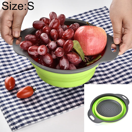 Creative Folding Vegetables Fruits Storage Basket Organizer Drain Basket, S, Size: 24.5*20*9cm (Green) - Gadgets by PMC Jewellery | Online Shopping South Africa | PMC Jewellery | Buy Now Pay Later Mobicred