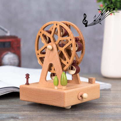 Round Ferris Wheel Shape Home Decor Originality Wooden Musical Boxes - Music Box by PMC Jewellery | Online Shopping South Africa | PMC Jewellery | Buy Now Pay Later Mobicred