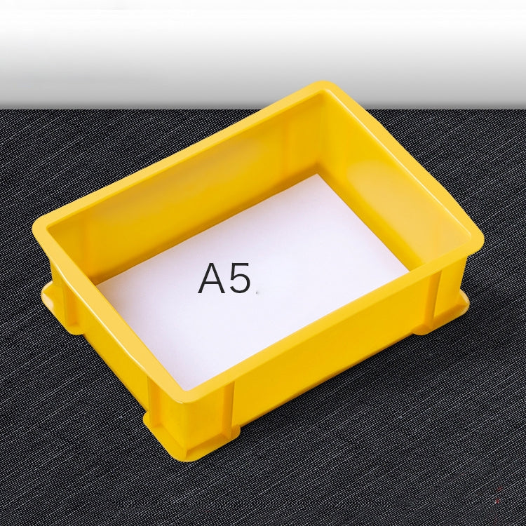 Thick Multi-function Material Box Brand New Flat Plastic Parts Box Tool Box, Size: 25.3cm x 18cm x 7.4cm(Yellow) - Storage Bags & Boxes by PMC TechLife | Online Shopping South Africa | PMC TechLife | Buy Now Pay Later Mobicred