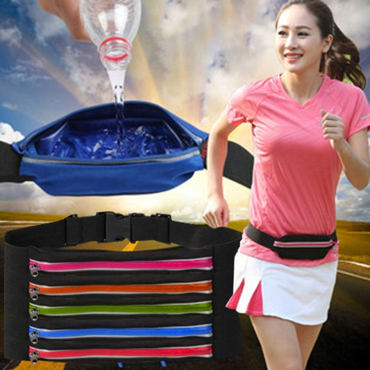 Multifunctional Outdoor Sports Waterproof High Stretch Faux Leather Fabric Single Waist Bag with Night Reflective Strip, Random Color Delivery - Waist Bags by PMC Jewellery | Online Shopping South Africa | PMC Jewellery | Buy Now Pay Later Mobicred