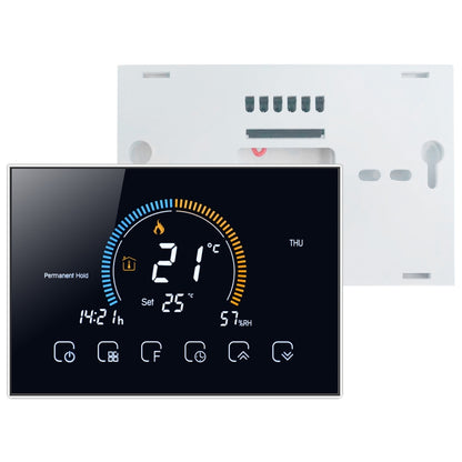 BHT-8000-GCLW Controlling Water/Gas Boiler Heating Energy-saving and Environmentally-friendly Smart Home Negative Display LCD Screen Round Room Thermostat with WiFi(Black) - Thermostat & Thermometer by PMC Jewellery | Online Shopping South Africa | PMC Jewellery | Buy Now Pay Later Mobicred