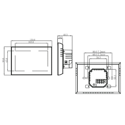 BHT-8000-GCLW Controlling Water/Gas Boiler Heating Energy-saving and Environmentally-friendly Smart Home Negative Display LCD Screen Round Room Thermostat with WiFi(Black) - Thermostat & Thermometer by PMC Jewellery | Online Shopping South Africa | PMC Jewellery | Buy Now Pay Later Mobicred