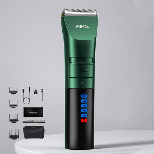 Original Xiaomi Youpin RIWA Electric Hair Clipper RE-6110 Full Body Washing Rechargeable Variable Speed Hair Trimmer(Green) - Hair Trimmer by Xiaomi | Online Shopping South Africa | PMC Jewellery | Buy Now Pay Later Mobicred