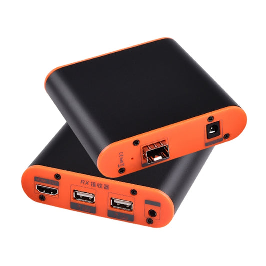 OPT882-KVM HDMI Extender (Receiver & Sender) Fiber Optic Extender with USB Port and KVM Function, Transmission Distance: 20KM (UK Plug) - Amplifier by PMC Jewellery | Online Shopping South Africa | PMC Jewellery | Buy Now Pay Later Mobicred