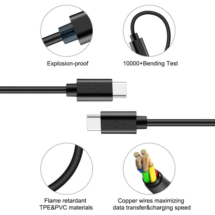 HAWEEL 1m 25W 3A Type-C / USB-C to Type-C / USB-C Fast Charging Data Cable with OTG - USB-C & Type-C Cable by PMC Jewellery | Online Shopping South Africa | PMC Jewellery | Buy Now Pay Later Mobicred