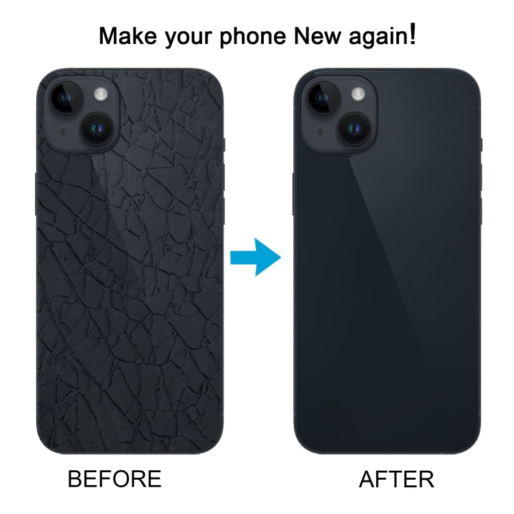 For iPhone 14 Glass Battery Back Cover with Flash Bracket + Wireless Charging Module(Black) - Back Cover by PMC Jewellery | Online Shopping South Africa | PMC Jewellery | Buy Now Pay Later Mobicred