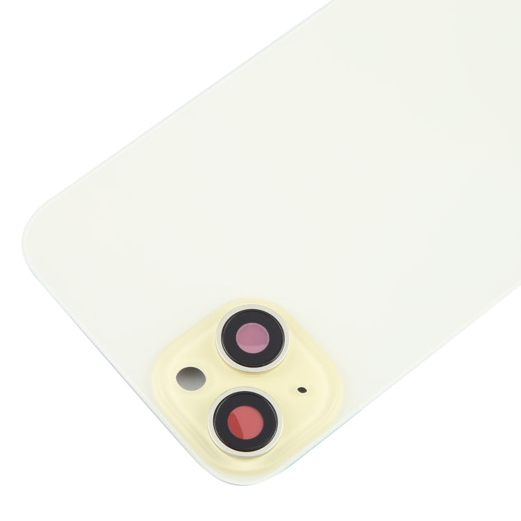For iPhone 15 Plus Battery Back Cover with Camera Lens Cover + MagSafe Magnet(Yellow) - Back Cover by PMC Jewellery | Online Shopping South Africa | PMC Jewellery | Buy Now Pay Later Mobicred
