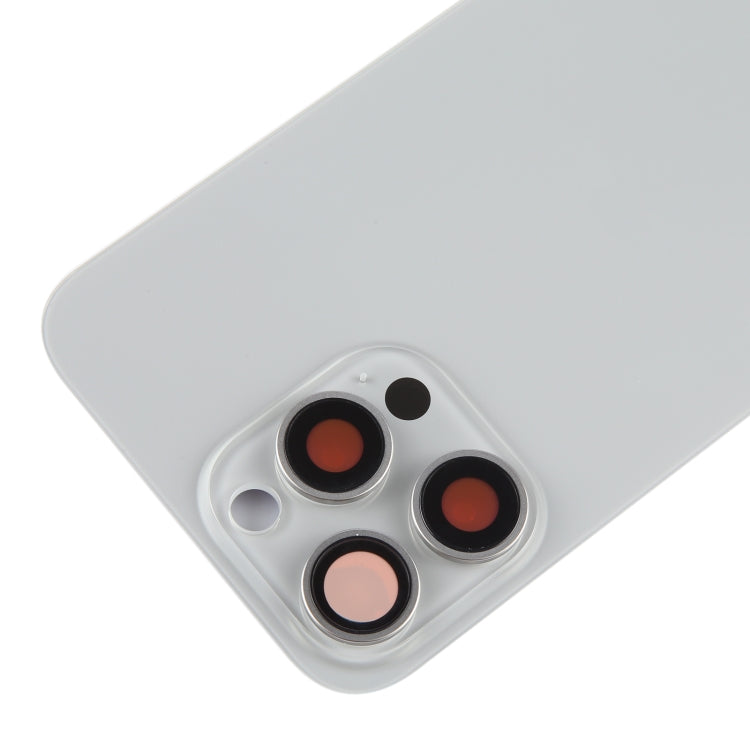 For iPhone 15 Pro Max Battery Back Cover with Camera Lens Cover + MagSafe Magnet(Titanium) - Back Cover by PMC Jewellery | Online Shopping South Africa | PMC Jewellery | Buy Now Pay Later Mobicred