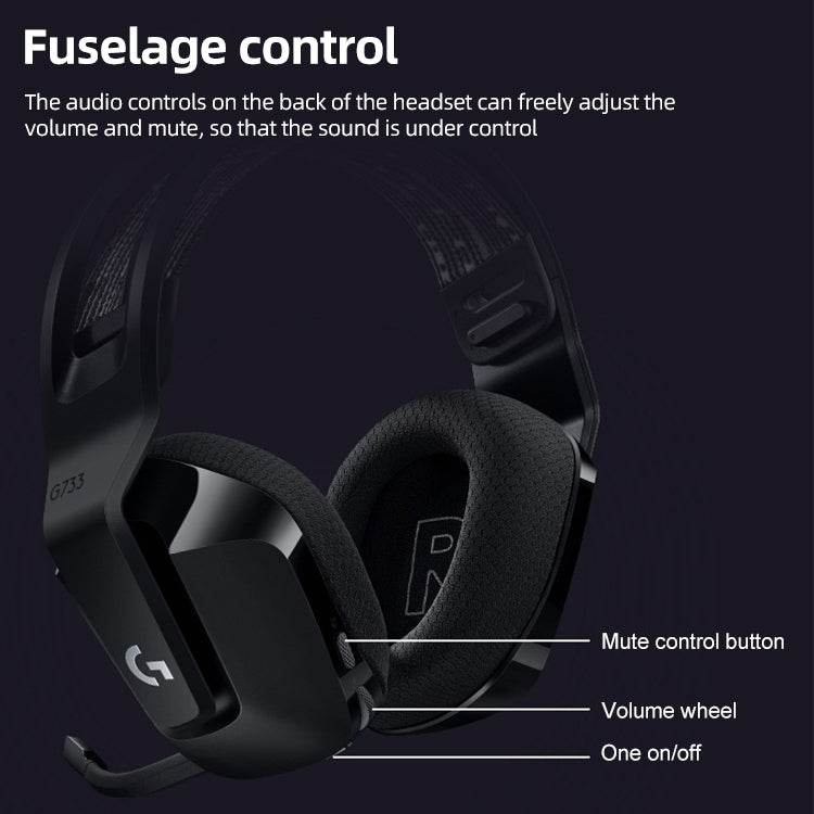 Logitech G733 LIGHT SPEED Wireless RGB Gaming Headset(Silver) - free shipping - PMC TechLife - Order now!