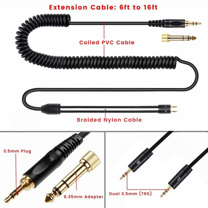ZS0228 Headphone Audio Cable for HIFIMAN HE400i HE560 1000 (Black) - Headset Accessories by PMC Jewellery | Online Shopping South Africa | PMC Jewellery