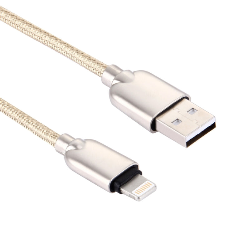 1m Woven 108 Copper Cores 8 Pin to USB Data Sync Charging Cable for iPhone, iPad(Gold) - Normal Style Cable by PMC Jewellery | Online Shopping South Africa | PMC Jewellery | Buy Now Pay Later Mobicred