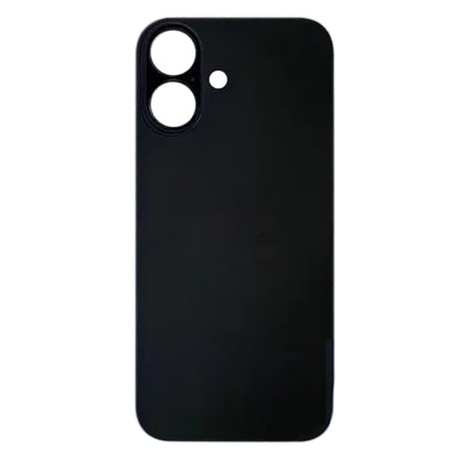 For iPhone 16 Easy Replacement Big Camera Hole Glass Back Battery Cover(Black) -  by PMC Jewellery | Online Shopping South Africa | PMC Jewellery | Buy Now Pay Later Mobicred