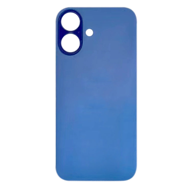 For iPhone 16 Easy Replacement Big Camera Hole Glass Back Battery Cover(Blue) -  by PMC Jewellery | Online Shopping South Africa | PMC Jewellery | Buy Now Pay Later Mobicred