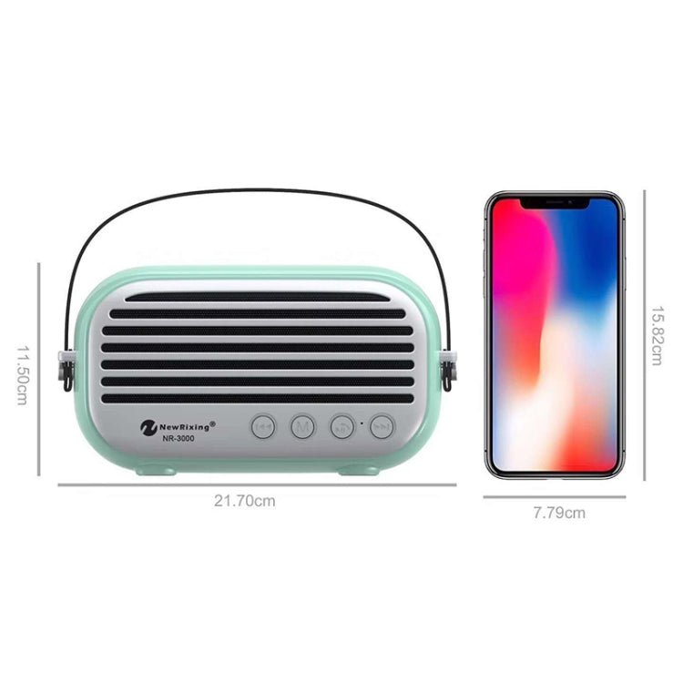 NewRixing NR-3000 Stylish Household Bluetooth Speaker with Hands-free Call Function, Support TF Card & USB & FM & AUX(Green) - Desktop Speaker by NewRixing | Online Shopping South Africa | PMC Jewellery | Buy Now Pay Later Mobicred