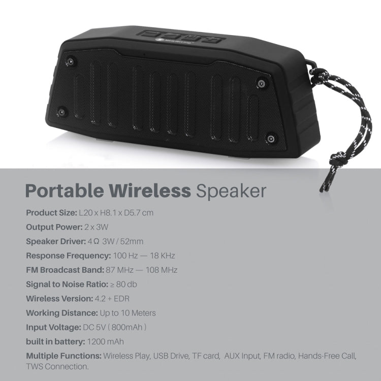 NewRixing NR-4019 Outdoor Portable Bluetooth Speaker with Hands-free Call Function, Support TF Card & USB & FM & AUX (Red) - Desktop Speaker by NewRixing | Online Shopping South Africa | PMC Jewellery | Buy Now Pay Later Mobicred