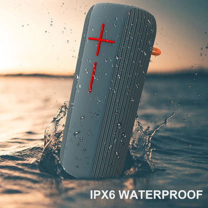 HOPESTAR P14 Pro Portable Outdoor Waterproof Wireless Bluetooth Speaker, Support Hands-free Call & U Disk & TF Card & 3.5mm AUX & FM (Grey) - Desktop Speaker by HOPESTAR | Online Shopping South Africa | PMC Jewellery | Buy Now Pay Later Mobicred