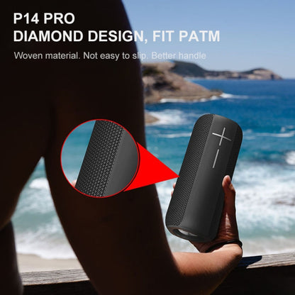 HOPESTAR P14 Pro Portable Outdoor Waterproof Wireless Bluetooth Speaker, Support Hands-free Call & U Disk & TF Card & 3.5mm AUX & FM (Black) - Desktop Speaker by HOPESTAR | Online Shopping South Africa | PMC Jewellery | Buy Now Pay Later Mobicred