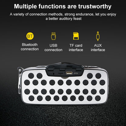 NewRixing NR-4011 Outdoor Splash Water Bluetooth Speaker, Support Hands-free Call / TF Card / FM / U Disk (Black) - Desktop Speaker by NewRixing | Online Shopping South Africa | PMC Jewellery | Buy Now Pay Later Mobicred