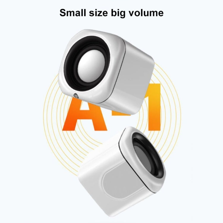 A1 Standard Version USB Wire-controlled Mini High Volume Wired Speaker, Cable Length: 1.1m(White) -  by PMC TechLife | Online Shopping South Africa | PMC TechLife | Buy Now Pay Later Mobicred