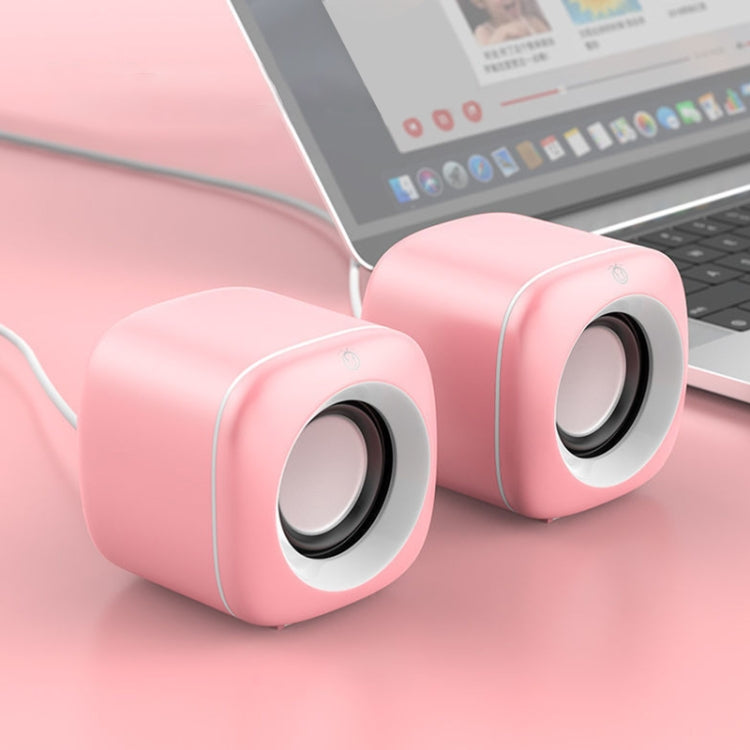 A1 USB Wire-controlled 9D Subwoofer Sound Mini Wired Speaker, Premium Version(Pink) -  by PMC Jewellery | Online Shopping South Africa | PMC Jewellery | Buy Now Pay Later Mobicred