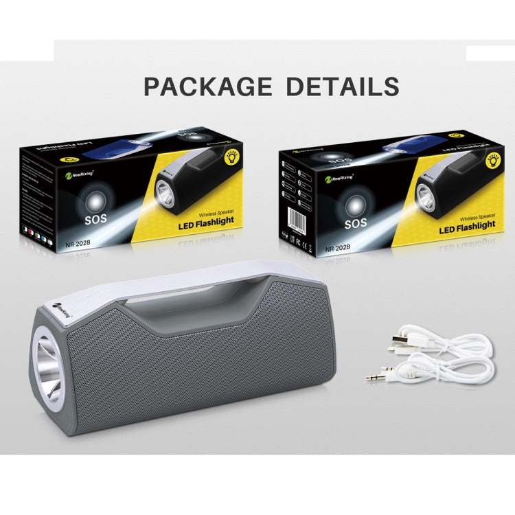 NewRixing NR-2028 Portable Lighting Wireless Bluetooth Stereo Speaker Support TWS Function Speaker (Blue) - free shipping - PMC Jewellery - Order now!
