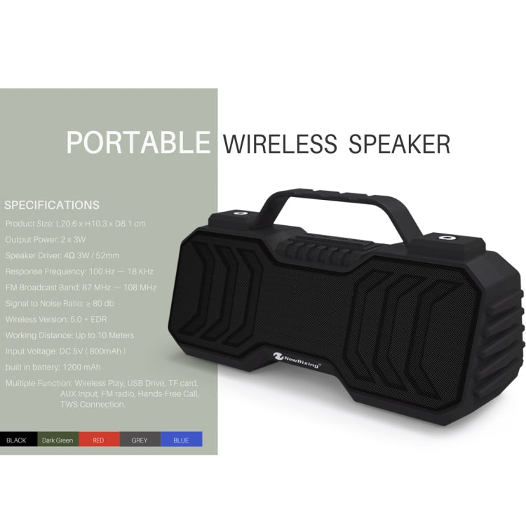 NewRixing NR-2029 Portable Wireless Bluetooth Stereo Speaker Support TWS Function Speaker(Red) - Desktop Speaker by NewRixing | Online Shopping South Africa | PMC Jewellery | Buy Now Pay Later Mobicred